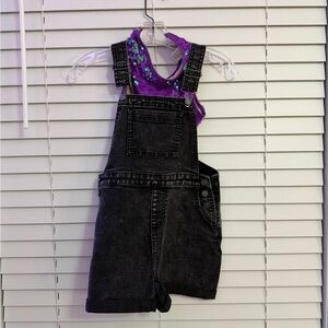 Weissman Acid Wash Shortalls + Balera Sequin Crop Top – Dance Bundle